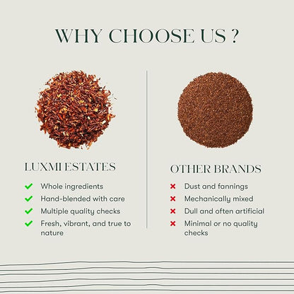 Luxmi Estates Rooibos Vanilla | Calming and Relaxing | Loose Leaf - 100g/3.52oz (50 Cups)