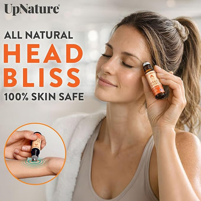 UpNature Head Bliss Essential Oil Roll On - Soothing Migraine Comfort Aromatherapy with Instant Cooling Effect - Nurse Essentials Gifts Roller