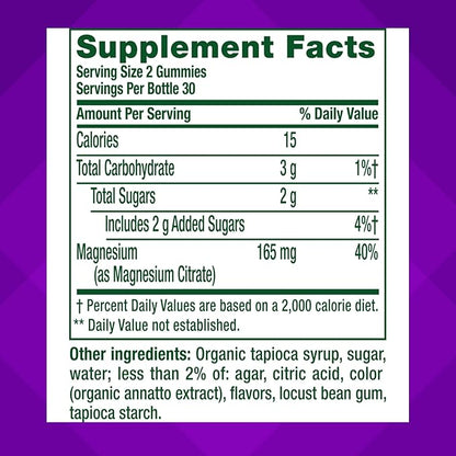 vitafusion Magnesium Gummy Supplement, Bring calm to your vitamin routine, Tropical Citrus Flavor, 60 Gummies
