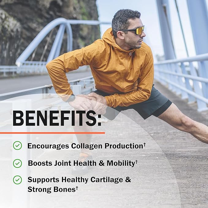 Glucosamine Chondroitin MSM Joint Support Supplement - Collagen Peptides, Turmeric and Ginger, Hyaluronic Acid, Glucosamine Chondroitin Sulfate for Joint Comfort - Gluten Free, Non GMO, 180 Capsules