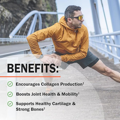 Glucosamine Chondroitin MSM Joint Support Supplement - Collagen Peptides, Turmeric and Ginger, Hyaluronic Acid, Glucosamine Chondroitin Sulfate for Joint Comfort - Gluten Free, Non GMO, 180 Capsules