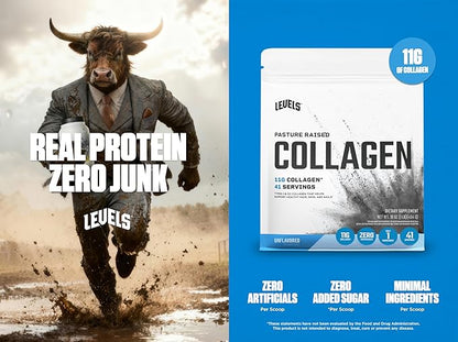 Levels Collagen Peptides, No Artificial Ingredients, 11G of Collagen, Unflavored, 1LB