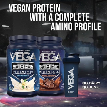 Vega Sport Premium Protein Powder + Recovery Bundle - Vanilla (20 servings) and Chocolate (19 servings) 30g Plant Based Protein, 5g BCAAs, Low Carb, Keto, Pea Protein for Women and Men