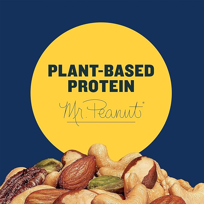 PLANTERS Deluxe Pistachio Mix, Party Snacks, Plant-Based Protein, 14.5 Oz Canister (Pack of 2)