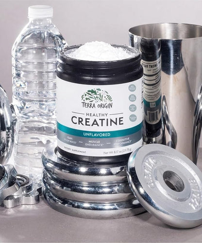 TERRA ORIGIN Creatine Monohydrate Powder | 45 Servings | Micronized Creatine Supplement | Unflavored, Pure Creatine for Women & Men | Gluten Free, Sugar Free, Made in USA
