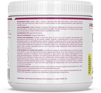 PEScience Complete-GI Gut Health Powder, Probiotics for Women and Men, Digestive Enzymes, Prebiotic Fiber, L Glutamine, Pepzin GI Zinc Carnosine - Raspberry Flavor, 30 Servings
