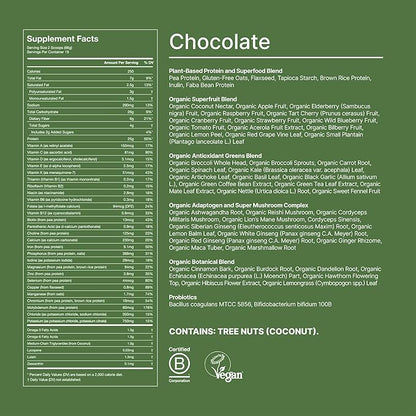 Huel Daily Superblend Chocolate Powder | 25g Plant Based Protein | Super Greens Powder | 87 Vitamins, Minerals, and Wholefood-Sourced Ingredients |19 Servings