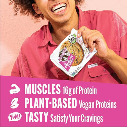 Lenny & Larry's Complete Protein Cookie, [Birthday Cake], Chewy Soft Baked, 16g Plant Protein, Vegan, Non-GMO, High Fiber, [4 Ounce] Cookie (Pack of 12)