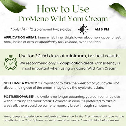 MoonMaid ProMeno Wild Yam Cream for Hormone Balance 2 Oz | Organic Wild Yam Cream for Hormones, Menopause Support, Skin Rejuvenation, Mood Balance, and Improved Sleep | Made in USA
