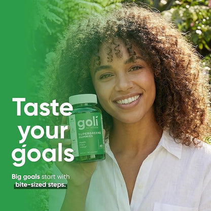 Goli SuperGreen Vitamin Gummy - 300 Count - Essential Vitamins and Minerals - Plant-Based, Vegan, Gluten-Free & Gelatin Free - Health from Within, Pack of 5