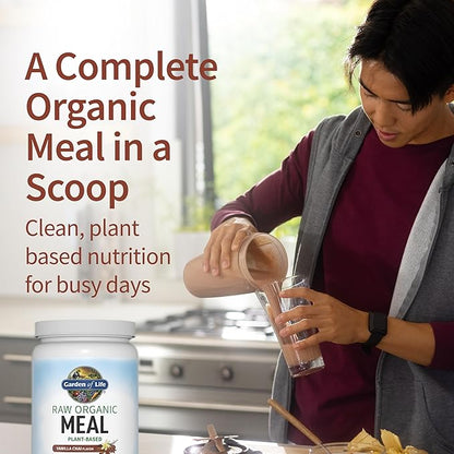 Garden of Life Meal Replacement Shakes, Raw Organic, Vanilla Chai Protein Powder with Plant Based Pea Protein, Sprouts, Greens, Probiotics, Dairy Free 28 Servings