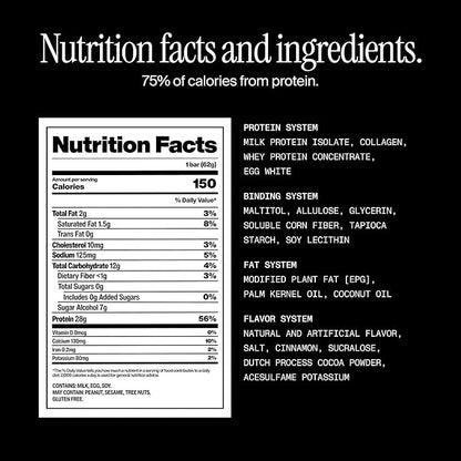 David Protein Bar, Cinnamon Roll, 24 Protein Bars | 28g of Protein | 150 Calories | 0g of Sugar - High Protein, Low Carb, Gluten Free Protein Bar, Pack of 24