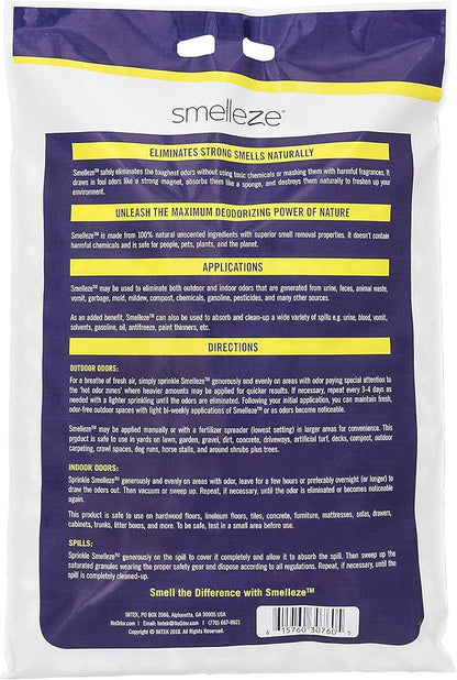 SMELLEZE Natural Chicken Coop Odor Eliminator Granules, Sprinkle in Chicken Coop, Bedding, Run, Pen, Nest & Yard - Unscented, Flock Safe Chicken Coop Deodorizer - 25 lbs.