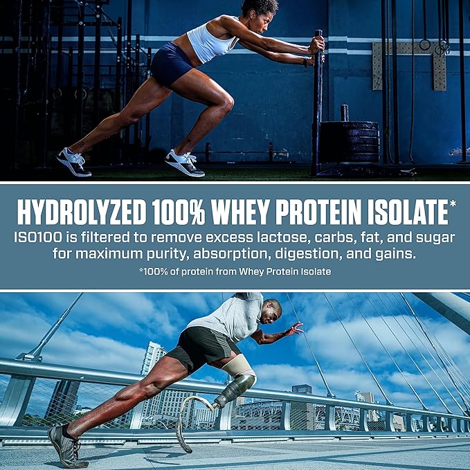 Dymatize x Fruity Pebbles ISO100 Whey Protein Powder Isolate, 25g of Protein, 5.5g BCAAs, 120 Cal., Gluten Free, 1g Fat, 1g Sugar, 2g Carb (75 Servings)