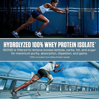 Dymatize x Fruity Pebbles ISO100 Whey Protein Powder Isolate, 25g of Protein, 5.5g BCAAs, 120 Cal., Gluten Free, 1g Fat, 1g Sugar, 2g Carb (75 Servings)