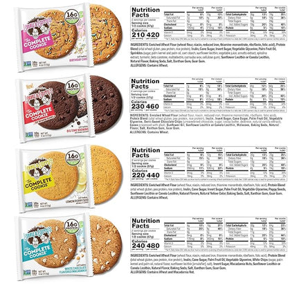 Lenny & Larry's Complete Protein Cookie, [8 Flavor Variety], Chewy Soft Baked, 16g Plant Protein, Vegan, Non-GMO, High Fiber, 4 Ounce Cookie (Pack of 16)
