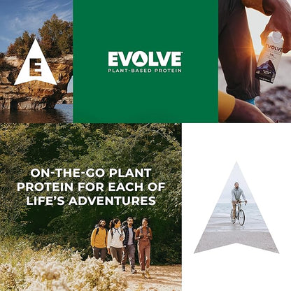 Evolve Plant Based Protein Shake, Chocolate Caramel, 20g Vegan Protein, Dairy Free, No Artificial Sweeteners, Non-GMO, 10g Fiber, 11oz, (24 Pack)