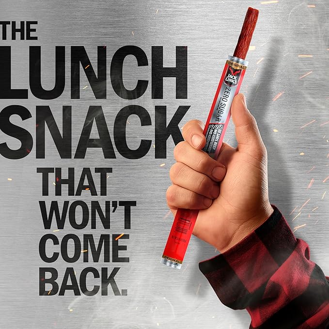 Jack Link's Original Zero Sugar Beef Sticks - (20 Pack) 0.92 oz Meat Sticks - Ready to Eat Protein Snacks - 5g Protein per Serving - Made with 100% Real Beef