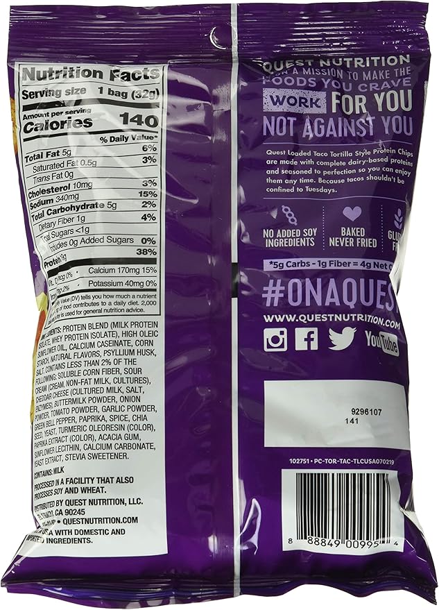 QUEST Quest Chips Loaded Taco, 1 CT