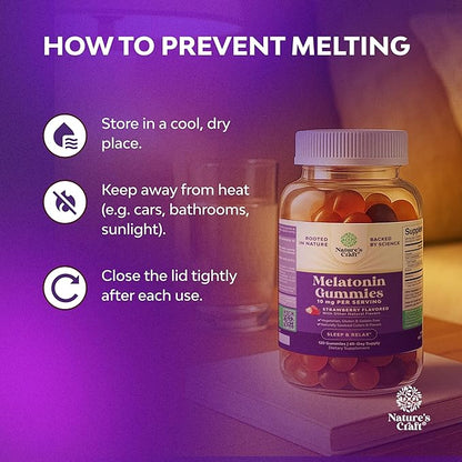 Melatonin Gummies 10mg per Serving - Fast Acting Tasty Sleep Gummies for Adults Extra Strength Melatonin 10mg for Adults Enhanced Sleep Quality & Duration - Non GMO - 120 Count