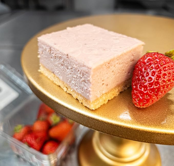 Low Carb Protein Cheesecake Bars | High Protein, Gluten-Free, Clean Ingredients Snack Bars (12, Strawberry)