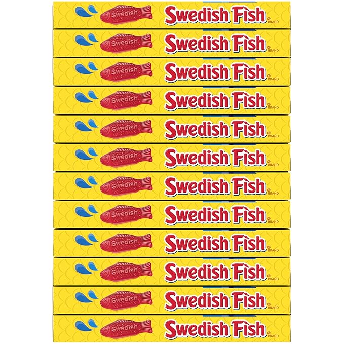 SWEDISH FISH Soft & Chewy Candy, Easter Candy, 12 - 3.1 oz Boxes