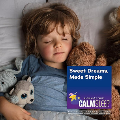 Natural Vitality Kids Calm Sleep Melatonin 1mg Gummies | Nighttime Cherry Flavor | 100% Drug Free | Non-GMO, Vegan & Gluten Free Supplement | 90 Count