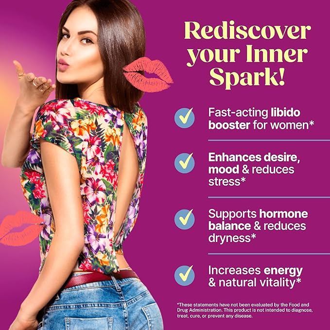 Libido Booster for Women Intimacy Gummies - Increase Passion, Desire, Mood & Excitement, Relieve Stress, Reduce Dryness & Heighten Sensitivity, KSM-66 Ashwagandha Aphrodisiac & Arousal Supplements