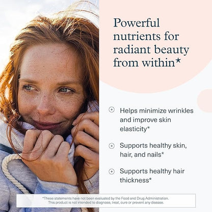 Youtheory Concentrated Effect Collagen with Verisol - Collagen Peptides with Vitamins C & B - Supports Hair, Nails, Bones & Joints* - 180 Tablets (60-Day Supply)