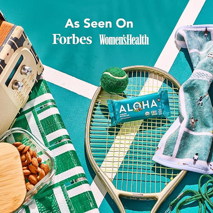 ALOHA Organic Plant Based Protein Bars - Almond Butter Cup - 12 Bars, Vegan, Low Sugar, Gluten-Free, Paleo, Low Carb, Non-GMO, No Stevia, No Erythritol