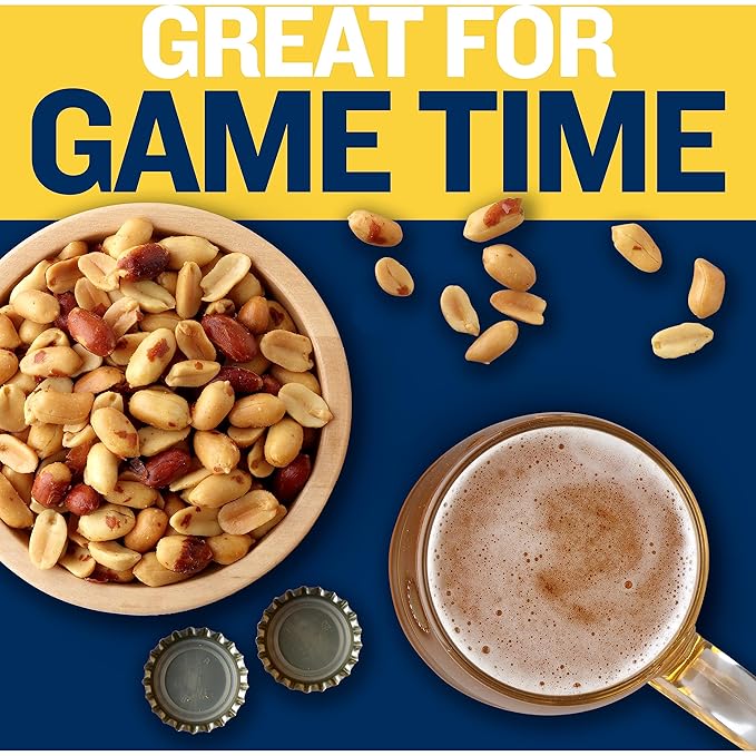 PLANTERS Salted Cocktail Peanuts, 16 oz. Resealable Jar - Cholesterol Free Heart Healthy Snack - A Good Source of Essential Nutrients - Premium Quality Peanuts - Kosher