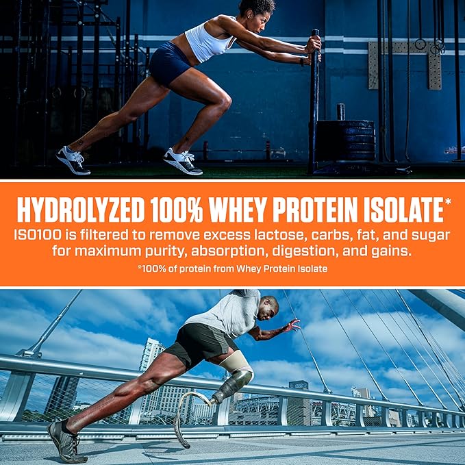 Dymatize x Cocoa Pebbles ISO100 Whey Protein Powder Isolate, 25g of Protein, 5.5g BCAAs, 120 Cal., Gluten Free, 1g Fat, 1g Sugar, 2g Carb (42 Servings)