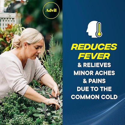 Advil Pain Reliever and Fever Reducer, Pain Relief Medicine with Ibuprofen 200mg for Headache, Backache, Menstrual Pain and Joint Pain Relief - 50x2 Coated Tablets