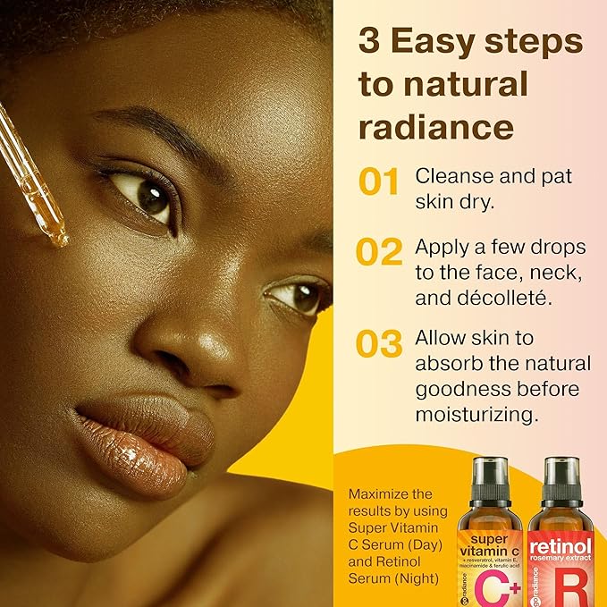 Double Size (2OZ) Super Vitamin C Serum for Face, Niacinamide Serum, 5% Vitamin C Face Serum, Hyaluronic Acid, Resveratrol, Anti-Aging Brightening