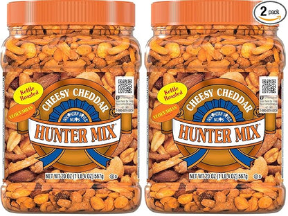 Southern Style Nuts Cheesy Cheddar Hunter Bulk Trail Mix,20 oz,Roasted Peanuts,Sesame Sticks,Corn Sticks,Almonds & Cashews,Mixed Nuts,Snacks for Adults & Kids,(Pack of 2)