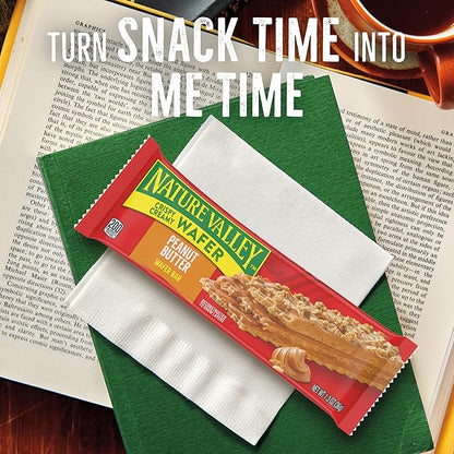 Nature Valley Crispy Creamy Wafer Bars, Peanut Butter, 4g Protein, 5 Bars, 6.5 oz