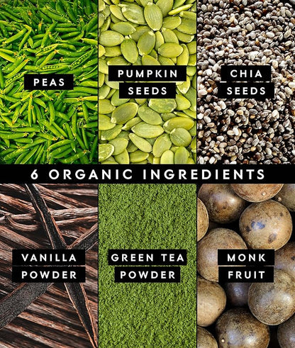 Truvani Vegan Pea Protein Powder | Matcha | 20g Organic Plant Based Protein | 20 Servings | Keto | Gluten & Dairy Free | Low Carb | No Added Sugar