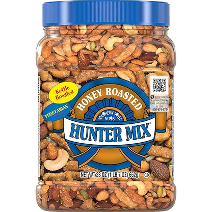 Southern Style Nuts Honey Roasted Hunter Bulk Trail Mix, 23 oz (Pack of 1), Honey Roasted Sesame Sticks & Peanuts, Sunflower Kernels, Almonds, Cashews & Pepitas, Mixed Nuts, Snacks for Adults & Kids