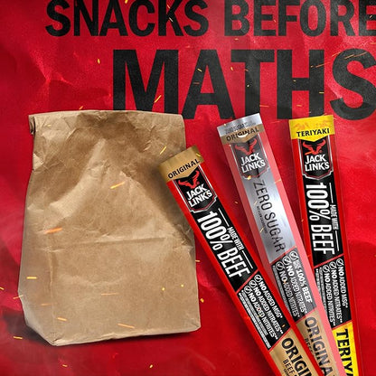 Jack Link's Beef Jerky Sticks Variety Pack - Original, Teriyaki & Zero Sugar - Made with 100% Real Beef - Ready to Eat Real Meat Protein Snacks - 5g Protein per Serving - (20 Pack) 0.92 oz Meat Sticks