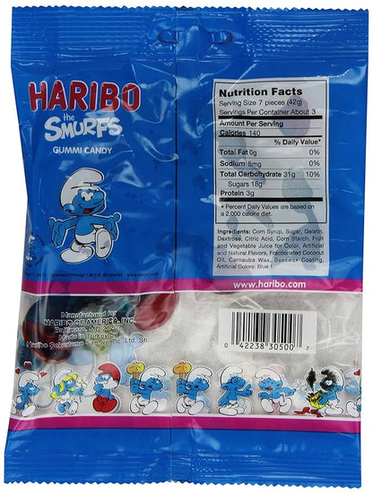 HARIBO Gummi Candy, Smurfs, 4 oz. Bag (Pack of 12)