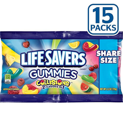 Lifesavers Gummies Collision Pouches, 4.2 Ounce (Pack of 15)