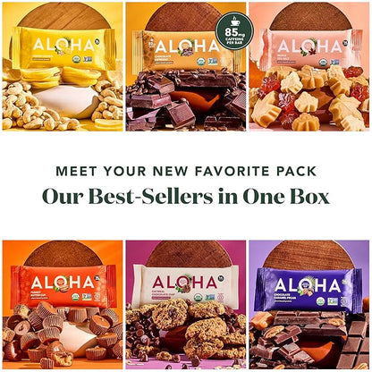 ALOHA Organic Plant Based Protein Bars - Sampler Pack #2-12 Bars, Vegan, Low Sugar, Gluten-Free, Paleo, Low Carb, Non-GMO, No Stevia, No Erythritol