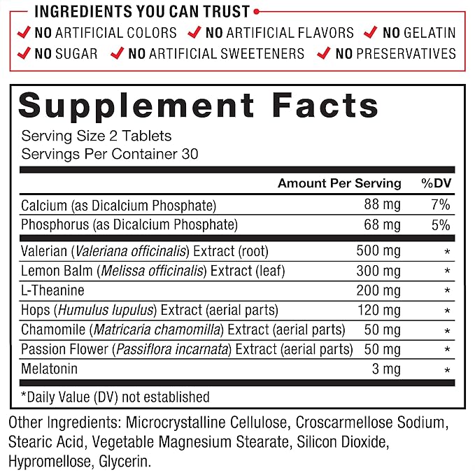 Force Factor Somnapure Drug-Free Sleep Aid for Adults for Occasional Sleeplessness with Melatonin & Valerian, Non-Habit-Forming Sleeping Pills, Wake Up Refreshed, 60 Tablets (Pack of 2)