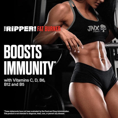 JNX SPORTS The Ripper! Fat Burner Pre Workout for Men & Women – Thermogenic Fat Burning Powder & Appetite Suppressant, Boost Energy & Endurance – Pineapple Shred, 30 Servings