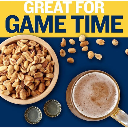 PLANTERS Salted Peanuts, Dry Roasted Peanuts, Party Snacks, Plant Based Protein, Snacks For Adults, 16 Ounce (Pack of 2)