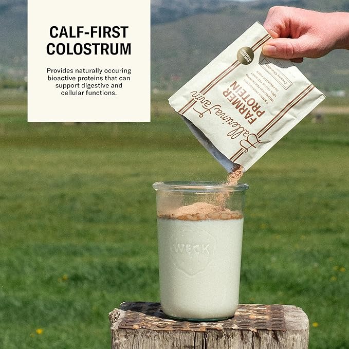 Ballerina Farm Grass Fed Whey Protein Powder, 4 Flavor Variety Pack, 24g Protein with Collagen Peptides, Bovine Colostrum, Hemp Hearts & Prebiotic Fiber, No Artificial Ingredients, 12 Servings
