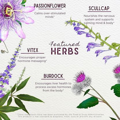 WishGarden Herbs PMS Emotional for Women - Herbal PMS Support Supplement for Women with Vitex Berry & Blue Vervain, PMS Mood Swing Relief & PMDD Relief Supplement, Emotional Support During PMS, 4oz
