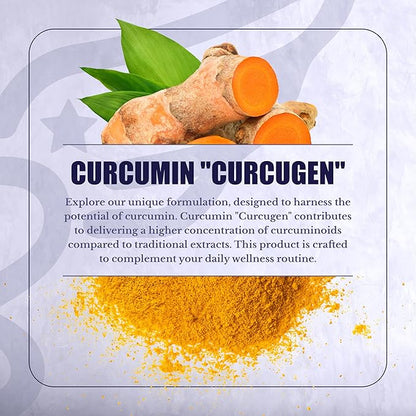 Curcumin Extract - Turmeric Supplement - High Absorption Curcuma for Immune Health Support & Joint Health - Standartized Curcuminoids - Vegan, Gluten Free - 30 Capsules
