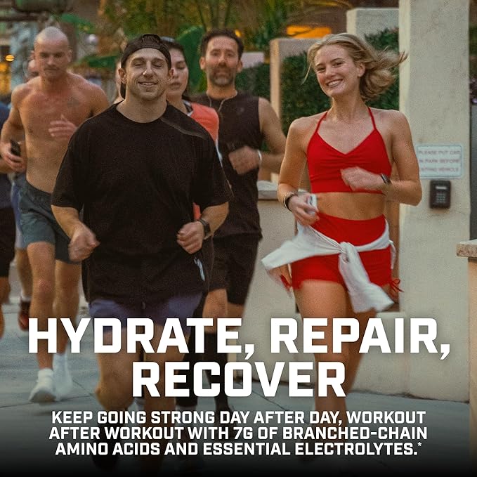 Xtend Original BCAA Powder, 7g BCAAs and 2.5g L-Glutamine for Muscle Recovery Hydration and Lean Muscle, Sugar Free Intra and Post Workout Drink with Electrolytes, Strawberry Kiwi Splash, 30 Servings