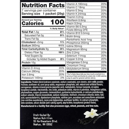 Proti-Thin High Protein Creamy Vanilla Pudding/Shake Mix, 15g Protein, Low Calorie, Low Carb, Low Fat, Low Sugar, No Gluten Ingredients, Aspartame Free, KETO Friendly, Ideal Protein Compatible, 7/Box
